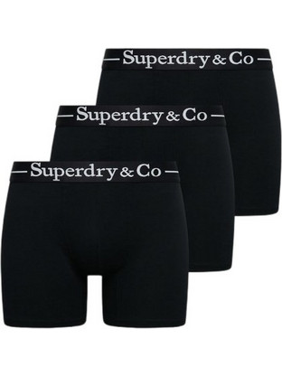 Superdry Ανδρικά Μποξεράκια Σετ 3Pack Μαύρα M3110480A-DNX