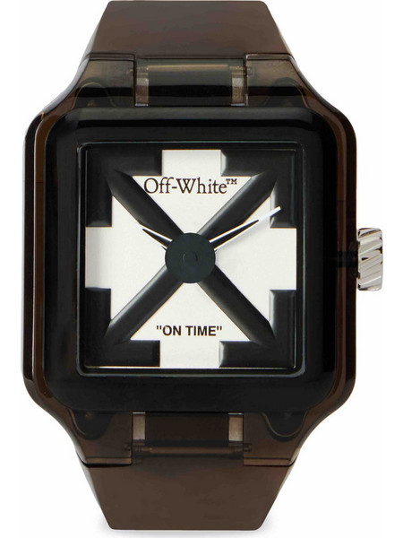 Off White Ανδρικό Ρολόι με Καφέ Λουράκι OW1G001P0055