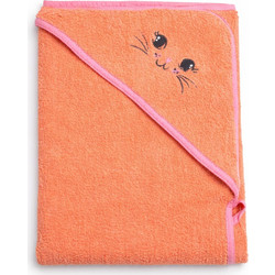 Beboulino Cat Βρεφικό Μπουρνούζι Κάπα Κοραλί 75x75cm