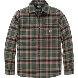 Carhartt Ανδρικό Πουκάμισο Βαμβακερό Καρό Μακρυμάνικο Κανονική Γραμμή Χακί 107010-GS8SREG