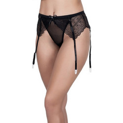 Cottonhill Ζαρτιέρες με Δαντέλα See Through Μαύρες 25403430