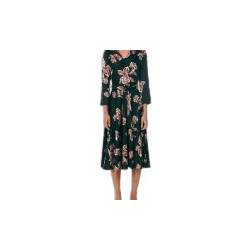 Forel Midi Καθημερινό Φόρεμα Floral Σατέν Μαύρο 083.50.01.029