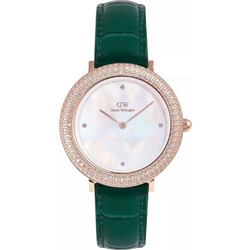 Daniel Wellington Crystalline Γυναικείο Ρολόι με Πράσινο Δερμάτινο Λουράκι DW00100826