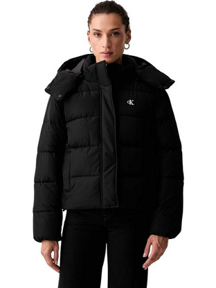 Calvin Klein Γυναικείο Μπουφάν Χειμωνιάτικο Puffer Μακρύ Μαύρο LV047H504G-UB1
