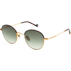 Eyepetizer 4-M-25 Γυναικεία Γυαλιά Ηλίου Στρογγυλά Μεταλλικά Χρυσά με Πράσινο Φακό