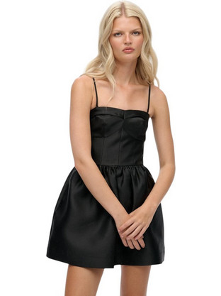 Superdry Mini Καλοκαιρινό Βραδινό Φόρεμα Μαύρο W8012121A-02A