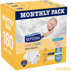 Septona Calm N' Care Monthly Pack Πάνες No2 3-6kg 180τμχ
