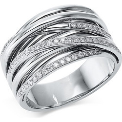 Million Diamonds Γυναικείο Δαχτυλίδι Σειρέ Μισόβερο από Xρυσό 18K με Διαμάντι RL21983
