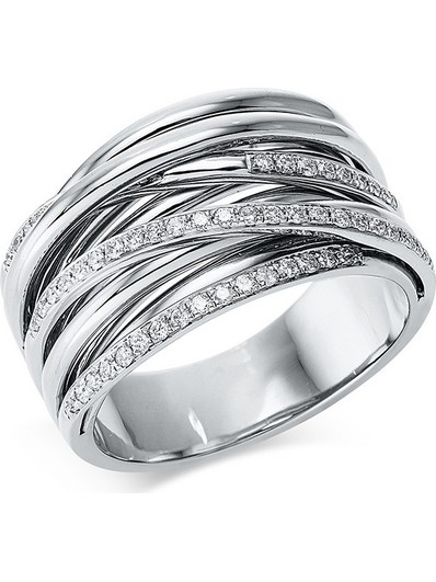 Million Diamonds Γυναικείο Δαχτυλίδι Σειρέ Μισόβερο από Xρυσό 18K με Διαμάντι RL21983