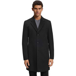 Hugo Boss Ανδρικό Παλτό Μακρύ Μαύρο 50571557-001