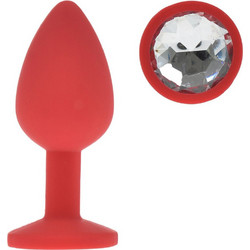 Guilty Toys Small Πρωκτική Σφήνα Diamond Plug 7cm Κόκκινη 6427885018960