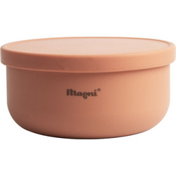 Magni Μπολ Σιλικόνης με Καπάκι Terracotta