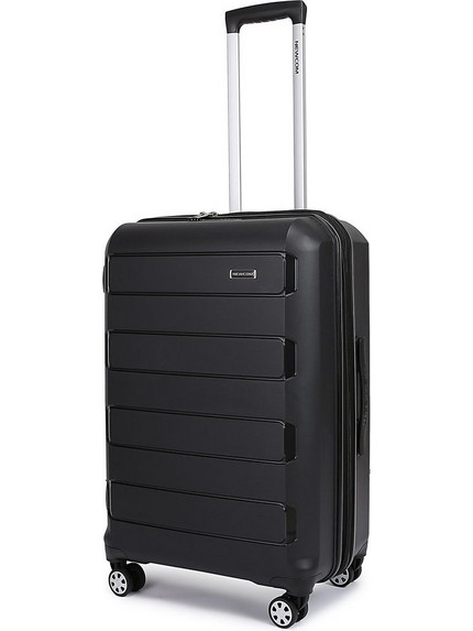 Newcom N1312 Βαλίτσα Μεσαία 61x43x25cm με 4 Ρόδες Μαύρη