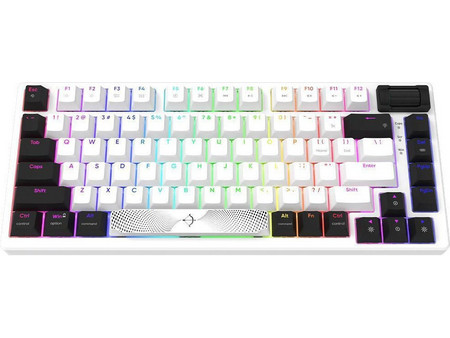 Aqirys Adara Mini Μηχανικό Gaming Πληκτρολόγιο TenKeyLess με HaiMu Pink Διακόπτες RGB White