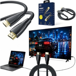 3mk Καλώδιο HDMI 2.1 Braided HDMI Male to HDMI Male 3m Black 161763
