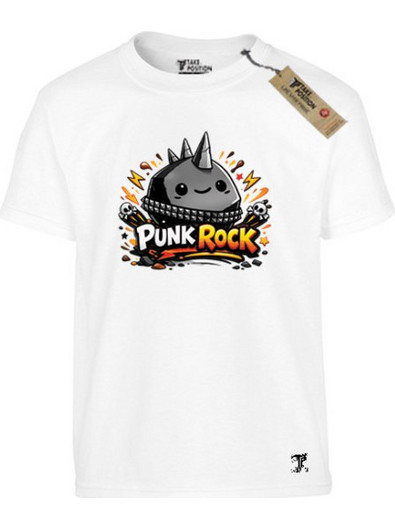 Takeposition Punk Rock Παιδικό T-Shirt Κοντομάνικο Λευκό 806-1650