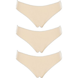 Gsecret Βαμβακερά Γυναικεία Slip Μπεζ 3Pack 3P1700-39087