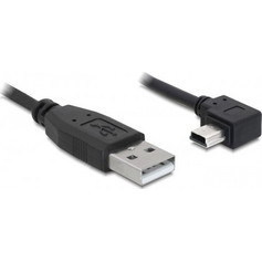 DeLOCK 82680 Καλώδιο Angle 90° USB-A Male 2.0 to USB-B Mini Male 0.5m Black
