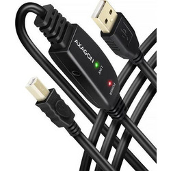 Axagon ADR-215B Καλώδιο USB-A Male 2.0 to USB-B Male 15m Black