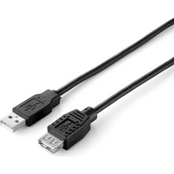 Equip 128851 Καλώδιο USB-A Male 2.0 to USB-A Female 3m Black