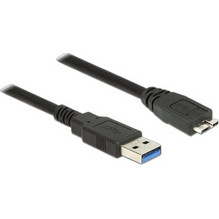 DeLOCK 85076 Καλώδιο USB-A Male 3.0 to USB-B Micro Male 5m Black