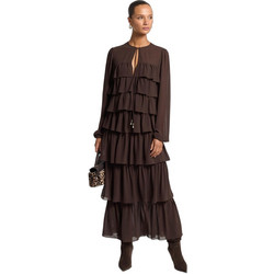 Michael Kors Maxi Φόρεμα για Γάμο / Βάπτιση Σοκολατί MF683OQ7R3-201