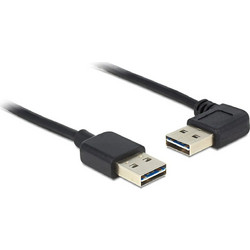 DeLOCK 83467 Καλώδιο Angle 90° USB-A Male 2.0 to USB-A Male 5m Black