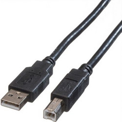 Roline 11.02.8818 Καλώδιο USB-A Male 2.0 to USB-B Male 1.8m Black