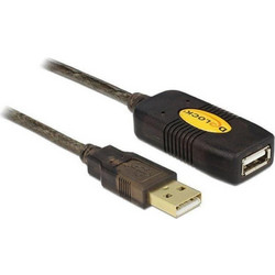 DeLOCK 83453 Καλώδιο USB-A Male 2.0 to USB-A Female 30m Black