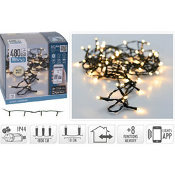 Koopman 480 Χριστουγεννιάτικα Λαμπάκια LED σε Σειρά Εξωτερικού Χώρου Θερμά Λευκά 48m AX8718520