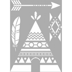 Artemio Στένσιλ Σχέδια Ινδιάνικη Σκηνή 21x30cm 15050031