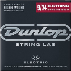 Dunlop DEN0974 Σετ 8 Χορδές Ηλεκτρικής Κιθάρας Nickel Plated Steel 9-74" Extra Light Tension
