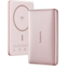Baseus Picogo AM41 Ultra Slim Wireless Magsafe Power Bank 10000mAh 27W με Θύρα USB-A & Θύρα USB-C Pink