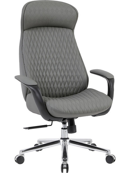 HomeMarkt Velum Καρέκλα Διευθυντική με Ανάκλιση Γκρι HM1233.10