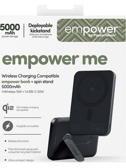PanzerGlass Empower Magsafe Power Bank 5000mAh 20W με Θύρα USB-C Black