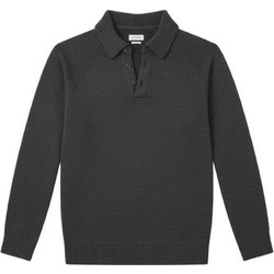 Boston Ανδρική Μπλούζα Polo Μακρυμάνικη Ανθρακί 35-83406-395