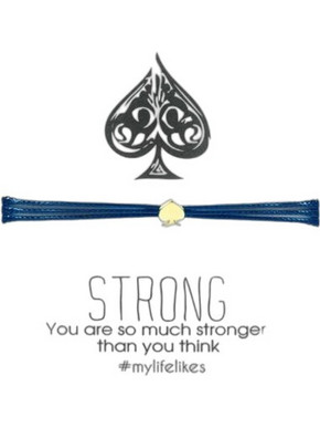 Lifelikes Charm Strong Βραχιόλι Χρυσό / Μπλε
