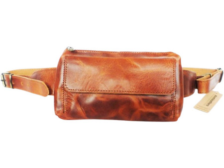 DomLeathers Ανδρικό Τσαντάκι Μέσης Δερμάτινο Ταμπά DL621