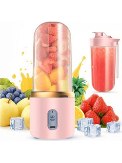 Aria Trade AT389R Φορητό Μπλέντερ για Smoothie με Γυάλινη Κανάτα 400ml 45W