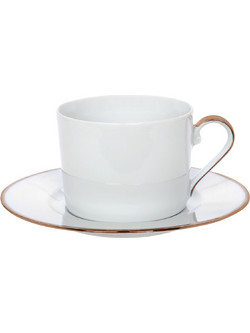 Cryspo Trio Elegance Σετ Φλιτζάνια Τσαγιού Πορσελάνης Λευκά Ροζ Χρυσά 250ml 6τμχ 24.001.16R