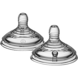 Tommee Tippee Natural Start Θηλή Σιλικόνης για Μπιμπερό 0m+ Πολύ Αργής Ροής 2τμχ