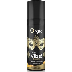 Orgie Dual Vibe! Strawberry Pina Colada Kissable Liquid Vibrator 15ml