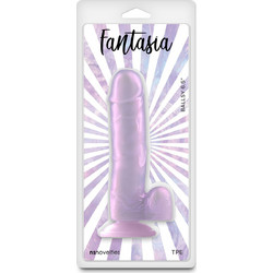 NS Novelties Fantasia Ρεαλιστικό Dildo με Όρχεις 18.6cm Μωβ