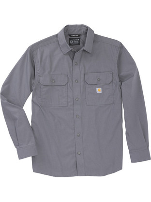 Carhartt Ανδρικό Πουκάμισο Βαμβακερό Μακρυμάνικο Κανονική Γραμμή Overshirt Γκρι 107685-STL