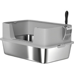 PawHut Λεκάνη Γάτας με Κόσκινο Γκρι Μ60.2xΠ40.2xΥ29.5cm D31-145V00GY