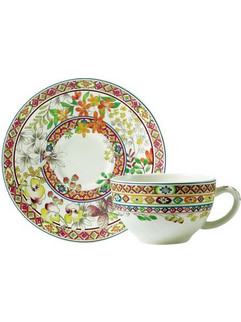 Gien Faience Bagatelle Φλιτζάνι Τσαγιού Πορσελάνης Πολύχρωμο 160ml 17812PTH01