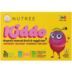 Nutree Kiddo Βιολογικές Μπάρες Κράνμπερι & Παντζάρι 12m+ Χωρίς Ζάχαρη 120gr