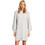 Funky Buddha Mini Καθημερινό Φόρεμα Πλεκτό Γκρι FBL014-107-13