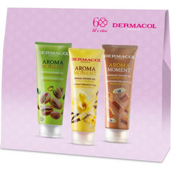 Dermacol Aroma Moment Caramel Fudge Shower Gel 250ml + Vanilla Bourbon Shower Gel 250ml + Sicilian Pistachio Shower Gel 250ml