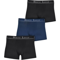 Berto Lucci Ανδρικά Μποξεράκια Σετ 3Pack Navy Blue/Μαύρο 20262-2062-5001